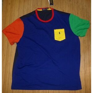 POLO RALPH LAUREN MEN'S S/S‎ T-SHIRT~COLORBLOCK~3X BIG~NWT